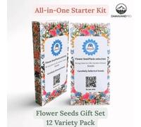 DamavandPro Flower Seeds Gift Set: 12 Variety Pack Mixed Wildflower Seeds Kit