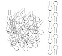 Damavat 100 Pieces High Temperature Nichrome Wire Jump Rings R Shaped Hanging Burning Needle Nichrome Hooks for Hobbyists, Easy to Use