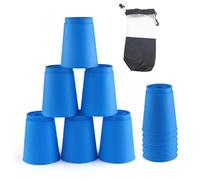 Damavat 12Pcs Kid Quick Stacking Cups Set Mini Speed Training Game Fun Stacking Cup Fast Paced Game for Boys Girls Easy Install Easy to Use