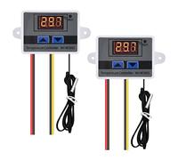 Damavat 2Pcs XH-W3001 Temperature Controller Digital Temperature Controller Pid Temperature Controller with Sensor AC110V-220V Thermostat Temperature Switch Heating Cooling