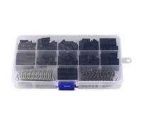 Damavat 620Pcs Connector 2.54mm, Cable Jumper Wire Pin Header Housing Kit, Male Crimp Pins+Female Pin Terminal Connector