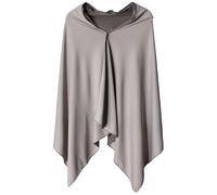 Damavat Cooling Beach Poncho Hooded Robe Absorbent Towel Cape for Outdoor Activities for Swimming Yoga Camping Workout Gray