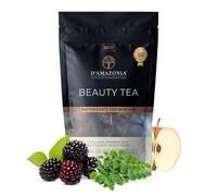 D'Amazonia Collagen Tea | Collagen Peptides, Moringa, Turmeric, Green Tea, Hibiscus | Pack of 20 Pyramid Tea Bags | Made in The UK