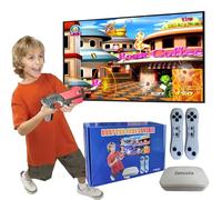 Damcoola Game Console with 100+ Games, Handheld Retro Video Console for Kids& Adults, Game System with AR Gun,2 Game Controller, TV Plug& Play, Xmas Birthday Toy Gift for Boys& Girls Age 3 +