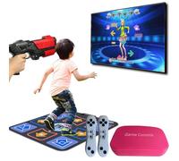 Damcoola TV Retro Game Console with 100+ Games, 200+ Dance Mat Songs, Video Game System for Kids& Adults with AR Gun Game Toy, TV Plug& Play,2.4G Game Controllers Toy Gift for Boys & Girls Age 3 +