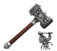 damdos Cosplay Prop Medieval Foam Block Battle Hammer Wow Warcraft Ogrim Doomhammer 54cm Destroy Thor Hammer Birthdays Gifts
