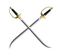 damdos Halloween Prop 2PCS Cosplay Sword Weapon,30" PU Foam Sword Pirateca Sword Role Play LARP Birthdays Gifts(2PCS Sets)