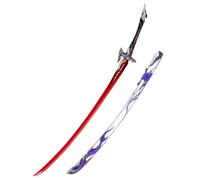 damdos Halloween Prop 40" Acheron Sword with Scabbard,Star Rail Staff Cosplay Weapon Acheron Sword Weapons Comic Show Role Playing Birthdays Gift