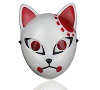 damdos Halloween Prop Cosplay Mask for Makomo Tanjirou Sabito Cosplay Masks Birthday Gifts (Tanjirou)