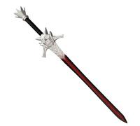 damdos Halloween Prop Fantasy Foam Sword, Blood Red Rebellion Two Hand High Density Sword for Cosplay, Dante Character, Adult, 108cm