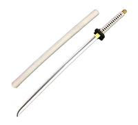 damdos Halloween Prop for Katana Weapon Cosplay Sword Roronoa Zoro PU Rubber Samurai Swords Birthdays Gifts (White)