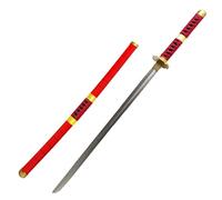 damdos Halloween Prop for Katana Weapon Cosplay Sword Roronoa Zoro PU Rubber Samurai Swords Birthdays Gifts (Red)