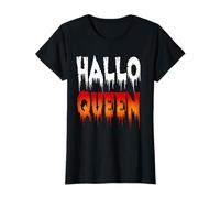 Dame Kind Girl Halloween Frech Spruch Halloqueen Hallo Queen T-Shirt
