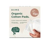 DAME Organic Cotton Sanitary Towels with Wings (10 - Regular) | Toxin-Free, Plant-Based Protection, Natural Maxi Pads | Hypoallergenic, Absorbent Menstrual Pads for Women | Sustainable Period Care