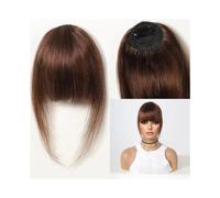 Damen 100% Human Hair Bangs Hair Clip in Bangs Fringe with Temples Hairpiece for Women for Dating(2I30)