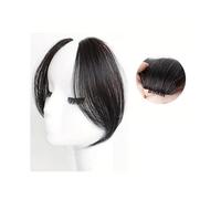 Damen 2pcs Side Bangs Synthetic Hair Extension Easy Clip In Gradient Bangs Fringe Hairpiece for Dating(Natural Black)