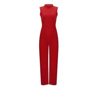 Damen Overall Sommer - Jumpsuit Große Größen Damen Playsuit Casual Long Pants Fitted Printed Sleeveless Women'S Jumpsuit (Watermelon Red Xxxl)