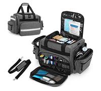 Damero Emergency Medical Trauma Bag - Large Professional First Responder Bag with Multiple Pockets for Medical Supplies, Gray