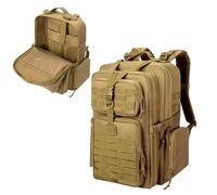 Damero Medical Tactical Backpack, Medical Supplies Bag First Aid Rucksack with Top Y-Strap for Hiking, Trekking Hunting Camping, Khaki (Bag Only)