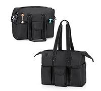 Damero Utility Nurse Bag, Multile Pocket Nurse Tote Bag with Laptop Sleeve,Portable Medical Work Bag for Women, Nurse, Medical Student, Hospital intern, Black