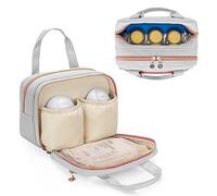 Damero Wearable Breast Pump Bag Compatible with Elvie and Willow, Casual Breast Pump Bag for Working Moms, Light-gray Pink, 10.5 x 6.5 x 8 inches, 9 Fluid Ounces, Nylon, Zipper Closure, Web Handle