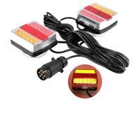 DamFFoMwk 12V Magnetic LED Taillight Pair Compatible With Trailer And Car