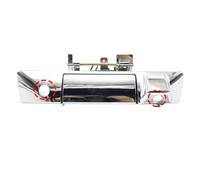 DamFFoMwk Rear Trunk Tailgate Lock Door Handle Back Latch Release Bezel Compatible with SAIC MAXUS T60 T70 T90 2017 2020(1PC Chrome 2 Holes)