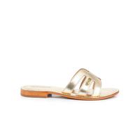 Damia Leather Mules Gold-Coloured