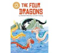 Damian Harvey Reading Champion: The Four Dragons Paperback Book Damian Harvey Multicolor