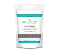 Damiana Extract 1000mg High Strength Veg Capsules | Headache, Fatigue & Tiredness | Natural Aphrodisiac Supplement | GMP Standard Manufactured | Made in The UK by Nutrivity (60)