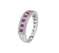 Damiani Belle Epoque 18ct White Gold 0.14ct Diamond Ruby Ring - M.5 (13)