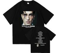 Damiano David Il Ballo Della Vita TattooTShirt Funny Little Fears Cotton Fashion Short Sleeve Unisex Harajuku Vintage T-Shirt Hip Hop Tops Men Women Gifts for Fans-Black1||s