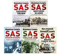Damien Lewis 5 Books Collection Set (SAS Bravo Three Zero, SAS Brothers in Arms, SAS Daggers Drawn, SAS Shadow Raiders, SAS Italian Job)