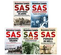 Damien Lewis 5 Books Collection Set (SAS Brothers in Arms, SAS Forged in Hell, SAS Daggers Drawn, SAS Shadow Raiders, SAS Italian Job)