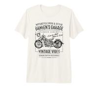 Damien's Garage Motorcycle Design for The Name Damien Premium T-Shirt