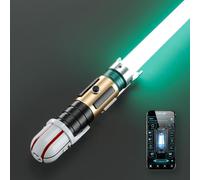 DAMIENSABER RGB V3 Heavy Dueling Light Saber, Motion Control 16 Sound Fonts Smooth Swing Light Sabers, Infinite Color Changing Light Saber, Original Design Premium Saber Metal Hilt 72cm/28in Blade