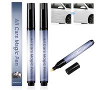 DAMIGHT 2PCS All Cars Magic Pen for Car Scratches, Car Touch Up Paint Pen, Weatherproof Auto Paint Scratch Remover, Easy To Use, Quick Filling Scratches and Seals
