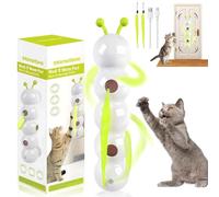 DAMIGHT Caterpillar Interactive Cat Toy, Smart Cat Toys for Indoor Cats Adult, Indoor Whirlie Cat Toys with Worm Design, Fun & Engaging Realistic Cat Worm Toy for Play, Mount on Wall and Window