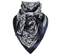 DAMILY 90 x 90 cm Wild Rag Cowboy Scarves for Men, Head Scarf Summer Large Rancher Scarf with Silk Feeling Western Oversized Scarf, blue, 70x70cm (27,5 x 27,5 Zoll )
