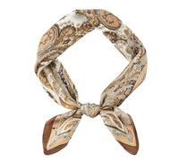 DAMILY Men's Bandana Square Satin Paisley Cowboy Western Scarf, Gold, M