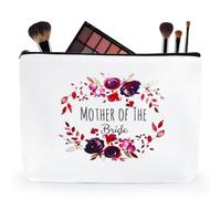 DAMILY Mother of The Bride Gift Bag Makeup Bag Pouch for Mother in Law Gifts Cosmetic Storage Bags Bridal Party Gifts Personalised Make up Bags Presents Newly Engaged Wedding