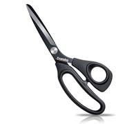 Damita 8.5" Heavy Duty Fabric Scissors - Black Titanium Coated for Leather Cutting Industrial Sharp Sewing Scissors for Home Office Artists Dressmakers (1 Pack)