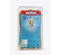 Damla 1kg Rainbow Pencils Chewy Candy Sticks Resealable Tub | Bulk Sweetshop Novelty Treats for Kids Party Bags and Sweet Tables