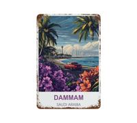 Dammam Saudi Arabia Retro Design Tin Painting Vintage Tin Sign