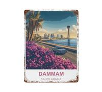 Dammam Saudi Arabia Retro Design Tin Paintings Vintage Tin Sign