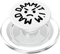dammit I'm mad spelled backwards is Funny Palindrome PopSockets PopGrip for MagSafe