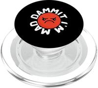 dammit I'm mad spelled backwards is Funny Palindrome PopSockets PopGrip for MagSafe