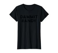 Dammit Randy Value Graphic T-Shirt, Women, Black, XS