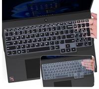 DAMMOMKO 2PCS Keyboard Cover for Lenovo Legion Pro 7 7i (Gen 8/9) 16", 5 5i LOQ 15.6" 9 16IRX8 16IRX9, 9i Gen 16" - Black, Clear - Silicone - x86_64