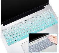DAMMOMKO [2PCS] Keyboard Cover Lenovo ideaPad 5 15.6'', ideaPad Flex 5 15IIL05, Lenovo Yoga 7i 15ITL5, Yoga Slim 7 15IIL05, Lenovo ThinkBook 15 G2 G3 15P Protective Skin -Gradual Mint+Clear
